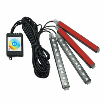4pcs Automobilių RGB LED Juostelės Šviesos Spalvos Automobilio Stilius 
