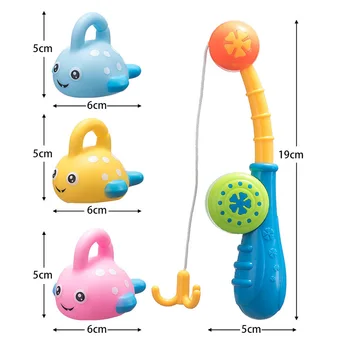 4Pcs Baby Shower Žaidimai Žvejybos Vonios Žaislas Mokymosi Plūduriuojantis Squirts Vonia, Vonios kambarys Baseino Vandens Žaislai Vaikams Vaikiška Berniukų, Mergaičių