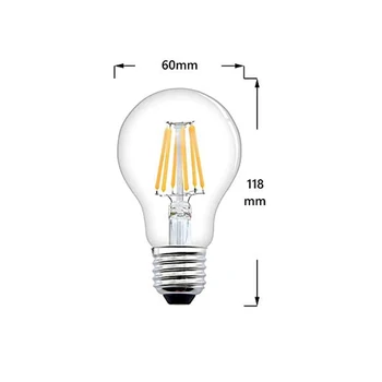 4pcs/daug Kaitrinės LED Lemputė E27 Šiltai/Šaltai Baltos spalvos 2W/4W/6W/8W Edison Varžtas A60 Energijos Taupymo Lemputė