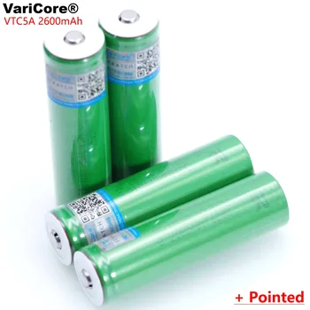 4pcs/daug VariCore VTC5A 2600mAh 3,6 V 18650 Ličio Baterija 30A biudžeto Įvykdymo patvirtinimo US18650VTC5 baterijas +Nurodė