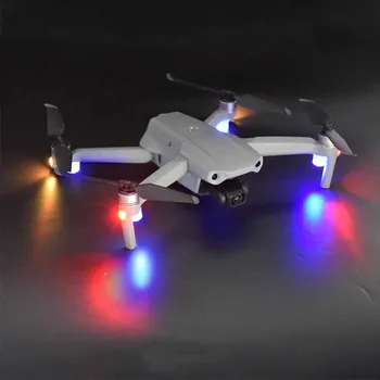 4pcs Drone Prožektorius, ABS Mini Navigacijos Lengvas Su Baterija Signalo Lemputė LED Naktį Blykstė DJI Mavic Oro 2