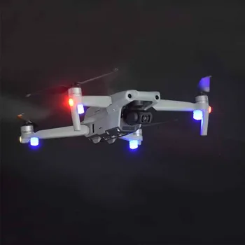 4pcs Drone Prožektorius, ABS Mini Navigacijos Lengvas Su Baterija Signalo Lemputė LED Naktį Blykstė DJI Mavic Oro 2