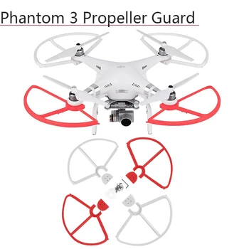 4PCS Greito Atleidimo Sraigto apsauga DJI Phantom 3 Stardard/Professional/Advanced SE Drone Ašmenys Bamperis Rekvizitai Raštas Dalys