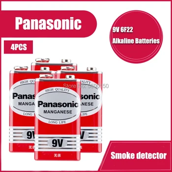 4pcs Panasonic 9V 6F22 Šarminės Baterijos Signalo Bevielis Mikrofonas Gyvsidabrio Nemokamai Ilgas darbo laikas