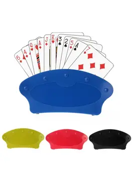 4pcs Žaisti Kortelės Turėtojams Pokerio Stovėti Sėdynės Tingus Pokerio Bazę Žaidimas Organizuoja Rankas Q1FF