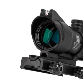 4X32 Medžioklės Riflescope Nekilnojamojo Fiber Optics Grenn Red Dot Apšviestas Išgraviruotas Tinklelis Taktinis Optinės Akyse