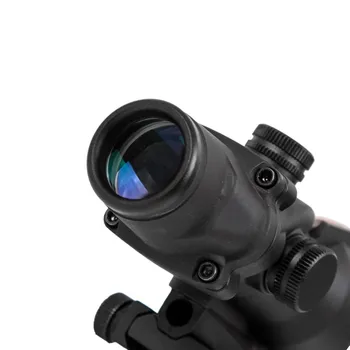4X32 Medžioklės Riflescope Nekilnojamojo Fiber Optics Grenn Red Dot Apšviestas Išgraviruotas Tinklelis Taktinis Optinės Akyse
