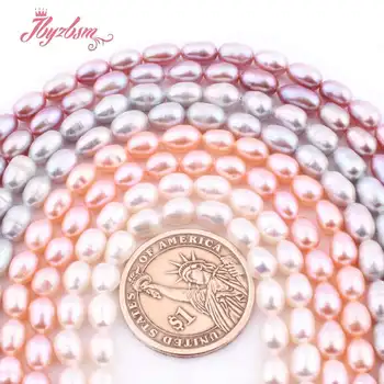 5-6 mm, Ovalo formos Kultūringas Gėlavandenių Perlų Prarasti Akmens Karoliukai, 