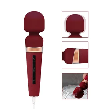 5 cm Dia Galva Galinga, Magic Wand Vibratorius USB Įkrovimo Vibratoriai Moterims G Spot Klitorio Stimuliatorius Suaugusiųjų Sekso Žaislai
