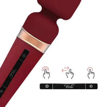 5 cm Dia Galva Galinga, Magic Wand Vibratorius USB Įkrovimo Vibratoriai Moterims G Spot Klitorio Stimuliatorius Suaugusiųjų Sekso Žaislai