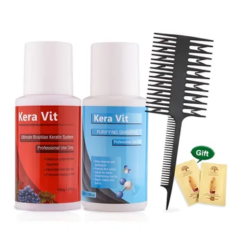 5 Formaldehido Kiekis Keratino Plaukų Gydymą 100 ML Keratino ir Giliai išvalyti Valymo Šampūnas plaukų Tiesinimo Remonto Dovana