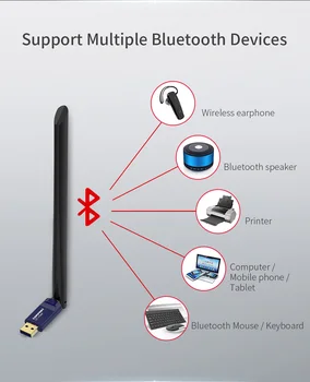 5 ghz Bevielio Wifi Adapteris 600Mbps Dual Band 6dbi Antena 802.11 KS USB PC Kompiuterio 