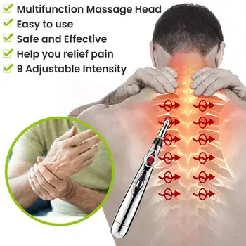 5 in 1 Masažo Pen Lazerinė Akupunktūra Pen Elektros Massager Rašikliai Dienovidinio Energijos Rašikliai Raumenų Stimuliatorius Guasha Veido Massager