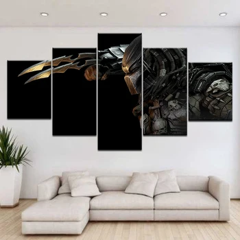 5 Panel/vienetų HD Spausdinti Alien Vs. Predator Tapybos sienos, plakatai, spauda Ant Drobės Meno Tapybos namų kambarį apdaila