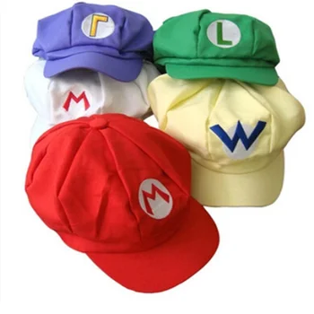 5 spalvų! Anime Super Mario Skrybėlę Bžūp Luigi Bros Cosplay Beisbolo Kostiumas Gimtadienio Proga Mario Kepurės Vaikams Kalėdų Dovana G
