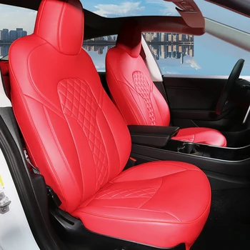 5-Sėdynė Odinis Automobilių Sėdynės Apima Nustatyti Tesla Model 3 2017-2021 Modelis Y Visas Apsuptas Pagalvėlė Raštas, Aksesuarai Mergaitėms