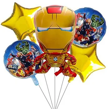 5 Vnt/Set Super Herojus žmogus-Voras geležinis Žmogus Folija Balionai Temą Keršto aljanso Vaikams Gimtadienio Dekoravimo, Kūdikių Dušas, oro Balionai