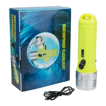 5000LM XM-L2 LED Nardymo Žibintuvėlis atsparus Vandeniui Nardyti po vandeniu 100 Metrų Žibintuvėlis Šviesos Kempingas Lanterna Su Baterija Ekranas