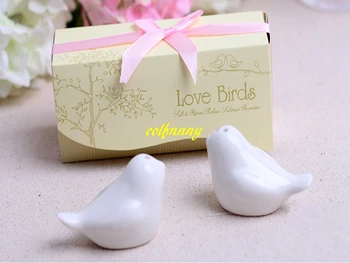50Pairs/daug Greitas pristatymas Meilės paukščių druska ir pipirai Shaker vestuvių nori dovanos paukščių didmeninė mielas dovana