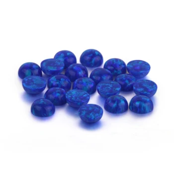 50pcs 1,5 mm~10mm OP50 Turas Cabochon Butas Atgal Mėlyna Sintetinis Opalas Akmuo, Skirtas 