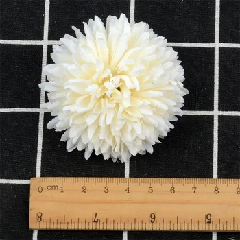 50PCS 6.5 cm Šilko Daisy Dirbtinių Rožių Gėlių Galvos Dėl Vestuvių Dekoratyvinis 