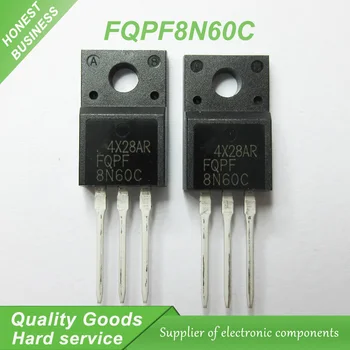 50pcs FQPF8N60C 8N60C 8N60 600V 8A MOSFET Į-220F N-Kanalo tranzistorius naujos originalios