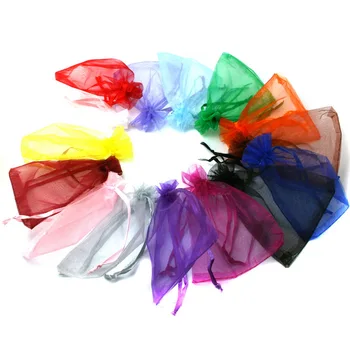 50pcs/krepšys, 16 spalvų Pasirinkimas Papuošalų pakavimo maišeliai Drawable Organza Krepšiai 17x23cm,Dovanų Maišeliai & Maišeliai