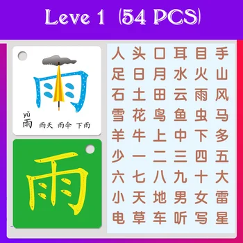 54 VNT/set Mokytis Kinų Kalbos Žodžiai 