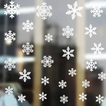 58 vnt/daug snaigės elektrostatinės Lipdukas Stiklo vaikų kambario žiemos namų puošybai Kalėdų Sienų Lipdukai Lipdukas tapetai