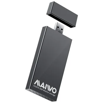 5Gbps USB 3.0 mSATA SSD Išorės Atveju Aliuminio Lydinio Nešiojamų Mobiliojo Kietojo Disko Dėžutė Paramos 30x30mm 51x30mm SSD