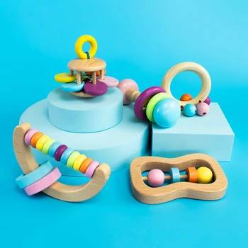 5Pc/Set Montessori, Žaislų, Kūdikio Barškutis Lovelę Žaislai Id Švietimo Lovelę Mobiliojo vaikų Žaislų Mergaitėms rūmuose waldorf Vežimėlio Žaislas Kūdikiams
