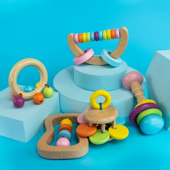 5Pc/Set Montessori, Žaislų, Kūdikio Barškutis Lovelę Žaislai Id Švietimo Lovelę Mobiliojo vaikų Žaislų Mergaitėms rūmuose waldorf Vežimėlio Žaislas Kūdikiams