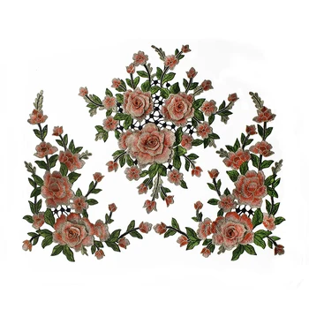 5set 3D Gėlių Siuvinėjimo Audinys, Pleistrai, Nėrinių Aplikacijos Embellishment Siūti Motyvas Venise Apipjaustymas Amatų Siuvimo Reikmenys T2612