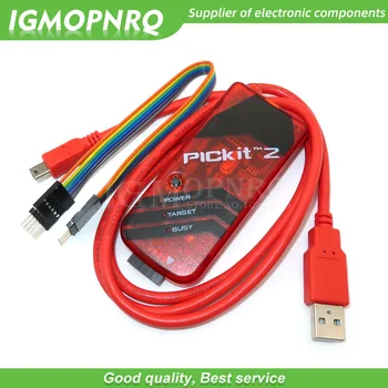5set PICKIT2 PIC Kit2 Simuliatorius PICKit 2 Programuotojas Emluator Raudona Spalva w/USB kabelis Dupond Vielos IGMOPNRQ