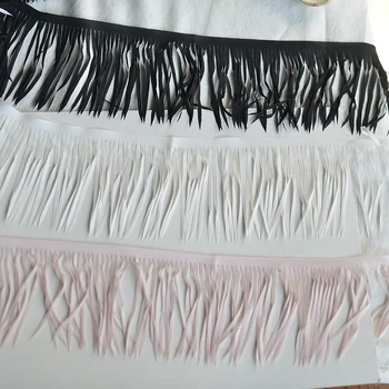 5vnt/daug 1,5 m už vnt 9.3 cm pločio juoda balta šviesiai rožinės spalvos šifono su kutais senovinių nėrinių suknelė drabužių nėrinių apdaila SC115