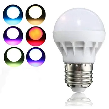 5vnt/daug 3W RGBW Led lemputes, E27 ir SPINDULIŲ Nuotolinio Valdymo Spalvų Kaita, LED Lemputes, Vamzdžiai Dimeris Atostogų Dekoro Naktį šviesos