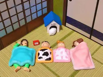 5vnt/daug Gražių Japonijos Anime Crayon Shin-chan Taurės Kraštas Nohara Šeimos Miego PVC Veiksmų Skaičius, Modelis Lėlės, Žaislai Vaikams Dovanos
