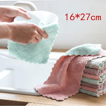 5vnt/daug Namų mikropluošto rankšluosčiai virtuvės Absorbentas storesnis skudurėliu Mikro pluošto servetėlė stalo, virtuvės rankšluosčiu