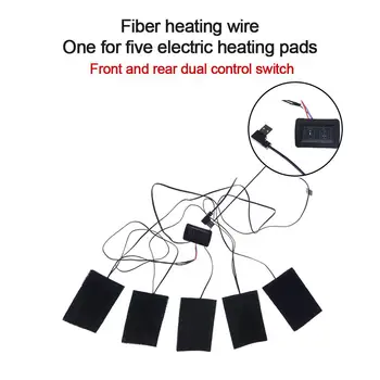 5vnt Elektros USB Šildymo kilimėlis Lengvi Nešiojamieji trijų pavarų kolonėlė, USB šildymo pagalvėlę drabužiai, liemenės, waists abdomens ziajać