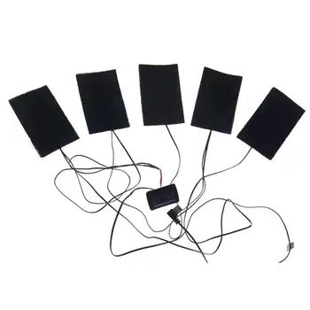 5vnt Elektros USB Šildymo kilimėlis Lengvi Nešiojamieji trijų pavarų kolonėlė, USB šildymo pagalvėlę drabužiai, liemenės, waists abdomens ziajać