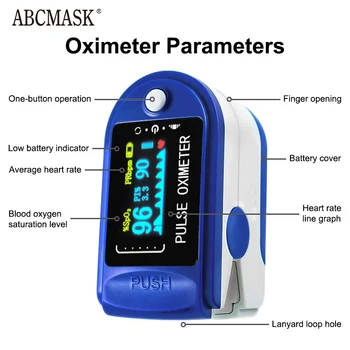 5vnt Medicinos Nešiojamų Piršto Pulse Oximeter kraujo deguonies Širdies ritmo Soties Metrų OLED Oximetro de dedo Saturometro Stebėti