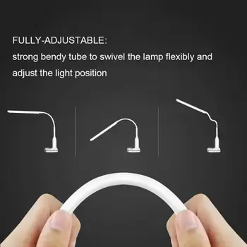 5W 24 LED Akių Apsauga Stalo Lempa Apkaba Šviesos Stalo Lempa Tolygus Pritemdomi Bendable USB Powered Palieskite Jutiklio Kontrolės skaityti