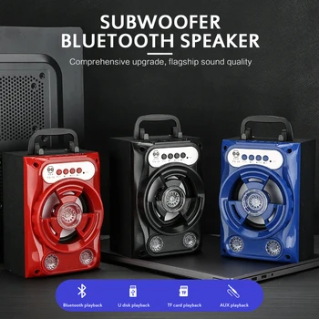 5W Portable Bluetooth Speaker Lauko Belaidis žemų dažnių garsiakalbis Boombox Kolonėlę Garso Muzikos Centro Parama AUX TF FM Radijas