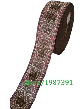 5yards/daug platus 4.5 cm, Austi Žakardinės juostos klasikinis dizainas totem už užuolaidų ir drabužių priedų LS-0053
