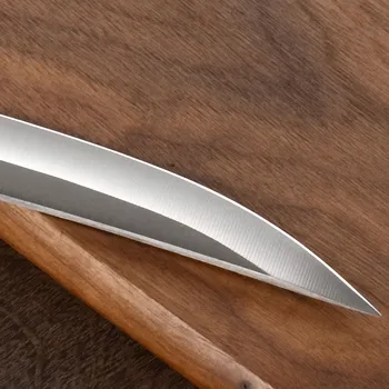 6.5 colių 4Cr14MOV nerūdijančio plieno iškaulinėjimas peilis virtuvinis peilis geltona kieto medžio rankena sashimi peilis cooking chef peilis peilis