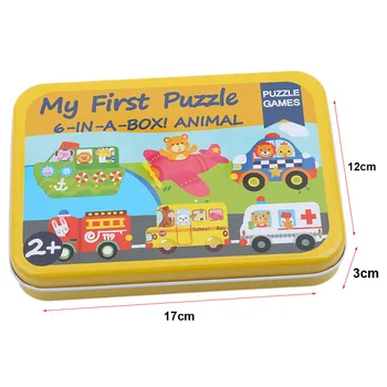 6 m. Vaikams Montessori Žaislas 1 Geležies Lauke Animacinių filmų Gyvūnų Kūdikių Medinės Dėlionės, Žaislų, Anksti Švietimo Žaislai Geriausios Dovanos Vaikams