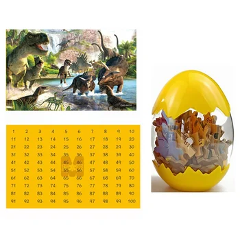 60Pcs Dinozaurų Kiaušinius 3D Dėlionės, Mediniai Žaislai, Gyvūnų Įspūdį Švietimo Žaislų, Vaikai, Vaikams, Kūdikių Dovanų 2019