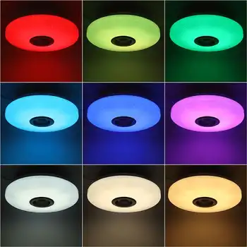 60W RGB šviesos srautą galima reguliuoti Muzikos Lubų lempa Nuotolinio valdymo ir programų kontrolė Lubų Šviesos AC180-265V namų 