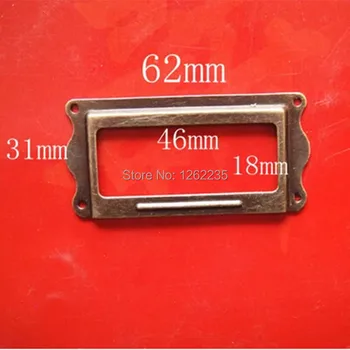 62*31 mm etiketės stalčiai purtyti handshandle \ etiketės, kortelės senų stalčių etiketės lentynos pastaba priedai, didmeninė