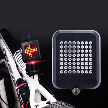 64 LED USB Dviračių Automatinis Šviesos Indikatorius Kryptimi Galinis Žibintas Saugos Šviesa Lauke, Dviračių sportas Naujas